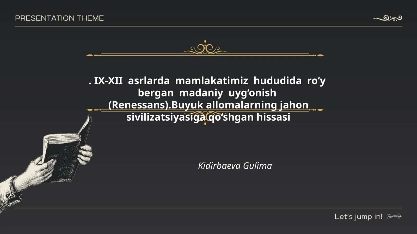 IX-XII asrlarda mamlakatimiz hududida ro‘y bergan madaniy uyg‘onish