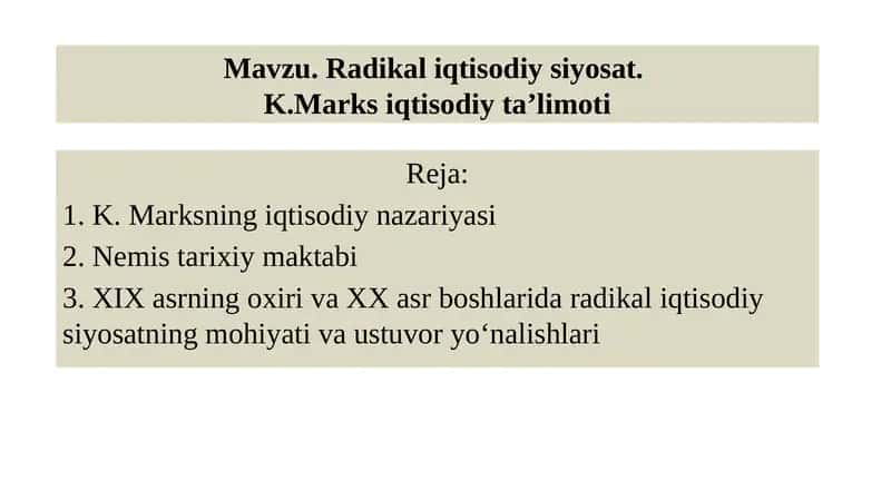 Radikal iqtisodiy siyosat