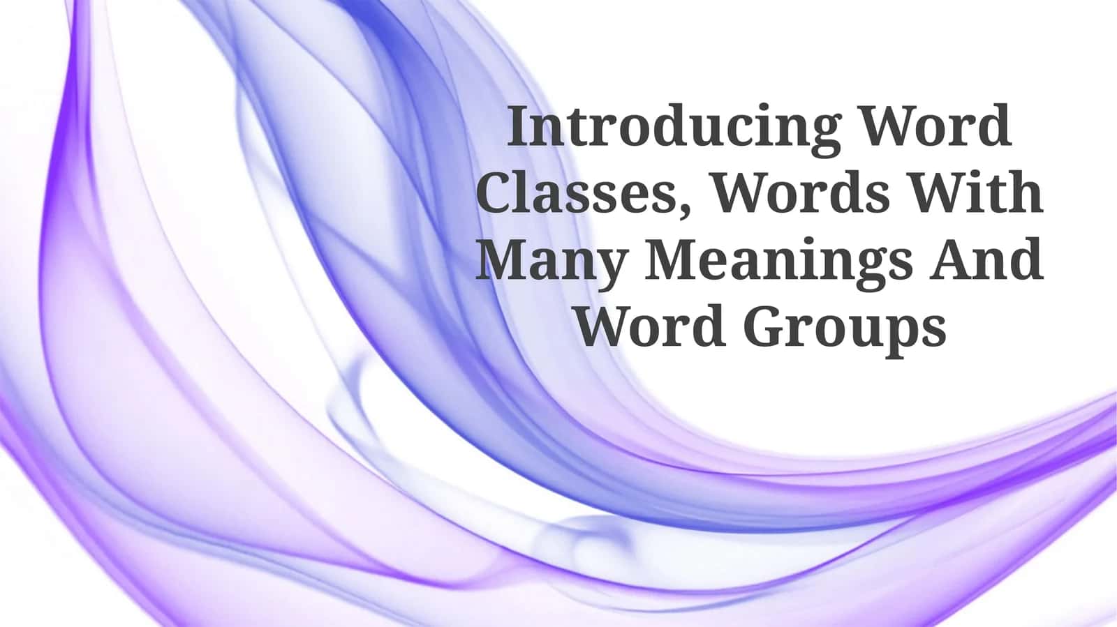 So'z turkumlarini aniqlash