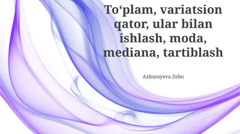 O'zgarish qatorlari, ayniqsa, vaqt seriyali ma'lumotlarini tahlil qilish