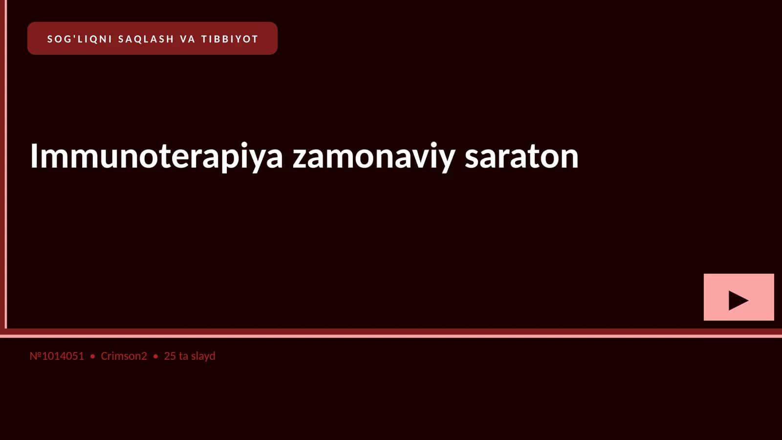 Immunoterapiya zamonaviy saraton