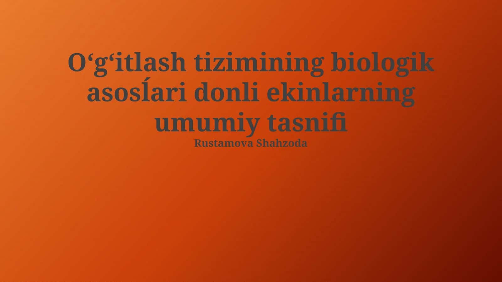 Don Ekinlarining Umumiy Tasnifi