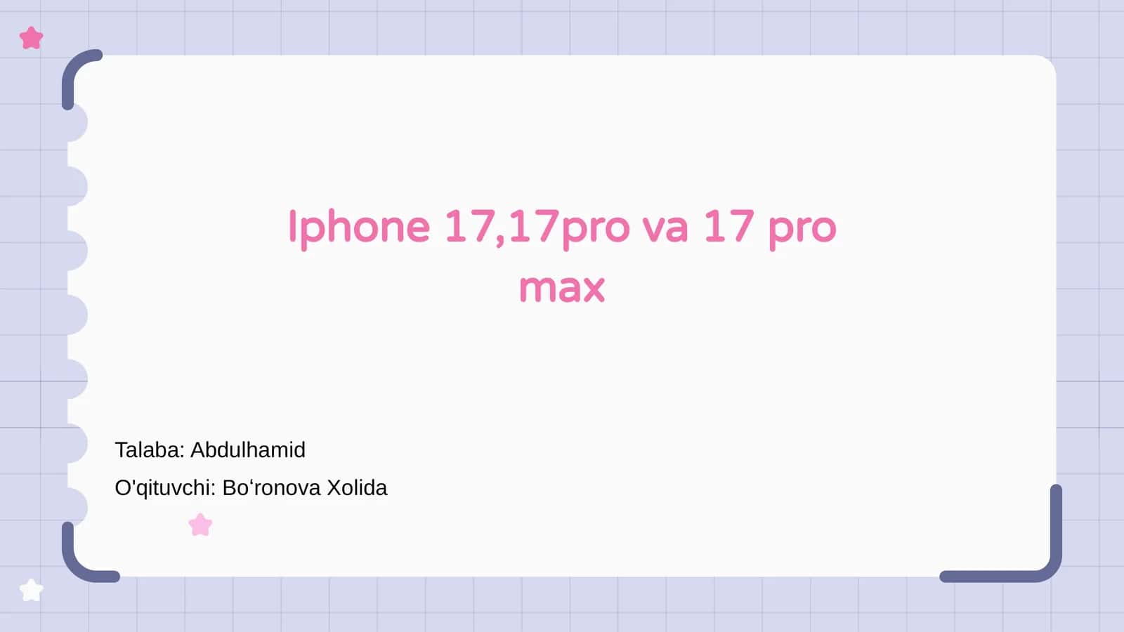 Iphone 17,17pro va 17 pro max