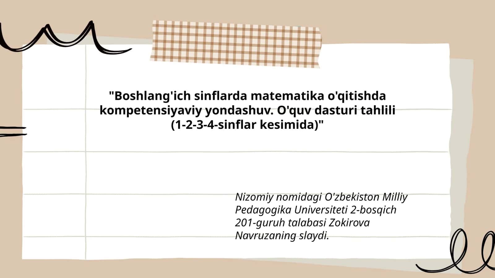 Boshlang'ich sinflarda matematika o'qitishda kompetensiyaviy yondashuv