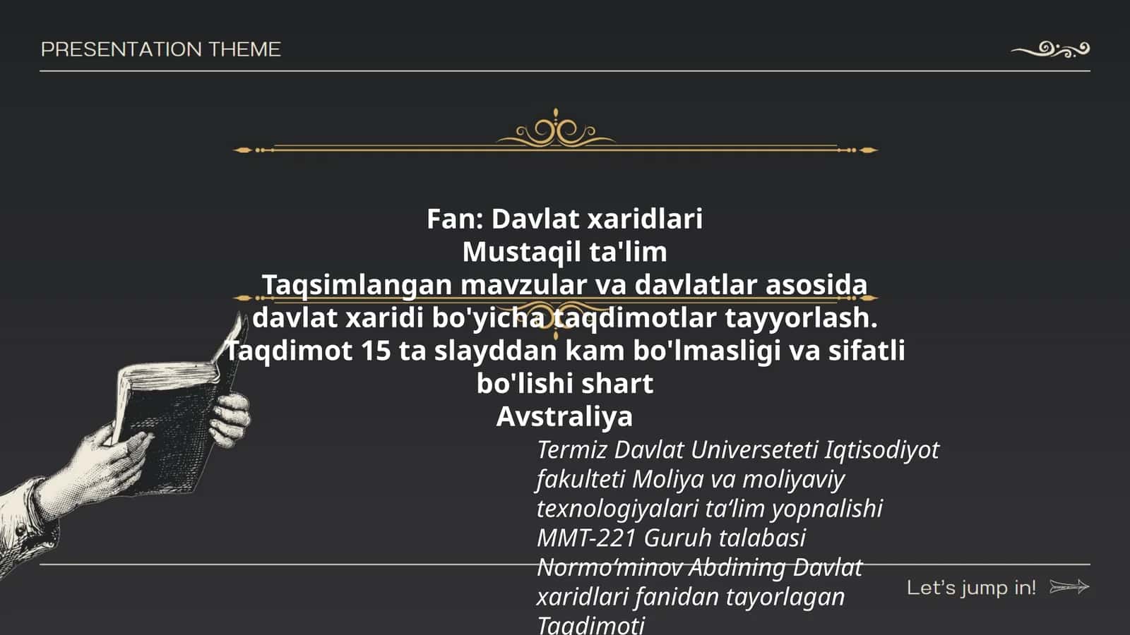 Taqdimot: Davlat xaridlari