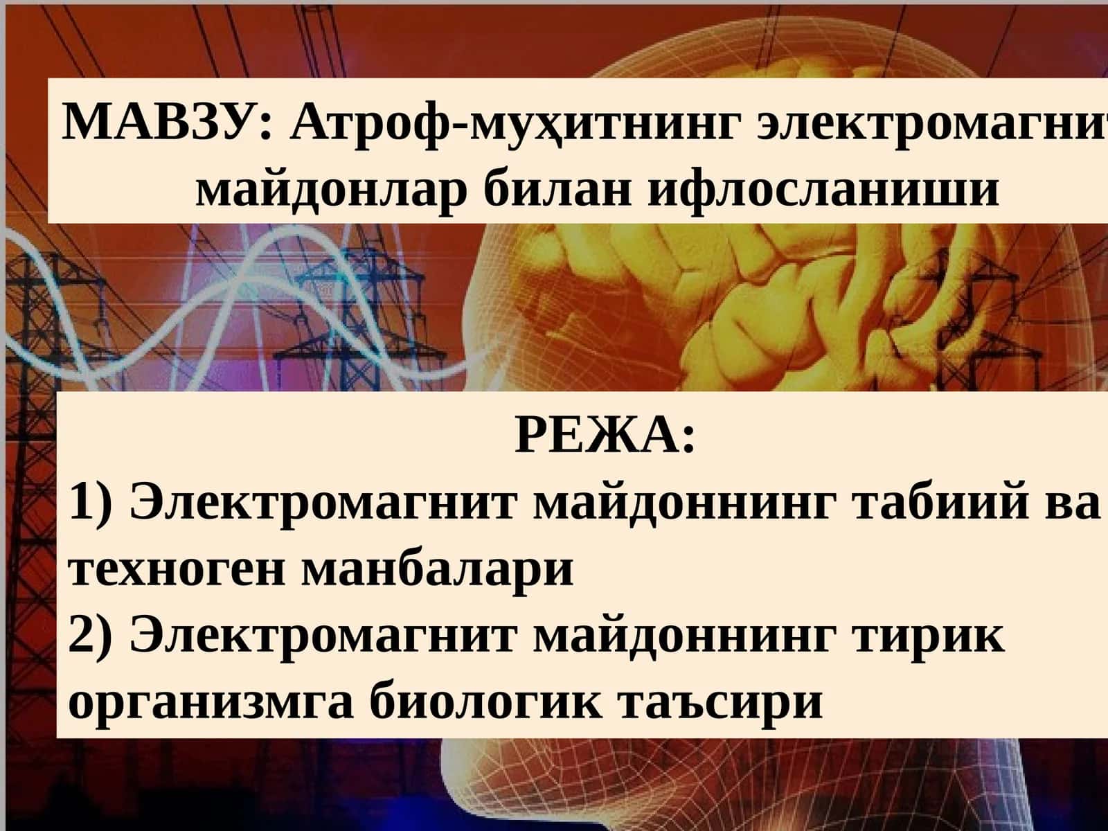 Электромагнит майдонлар билан ифлосланиши