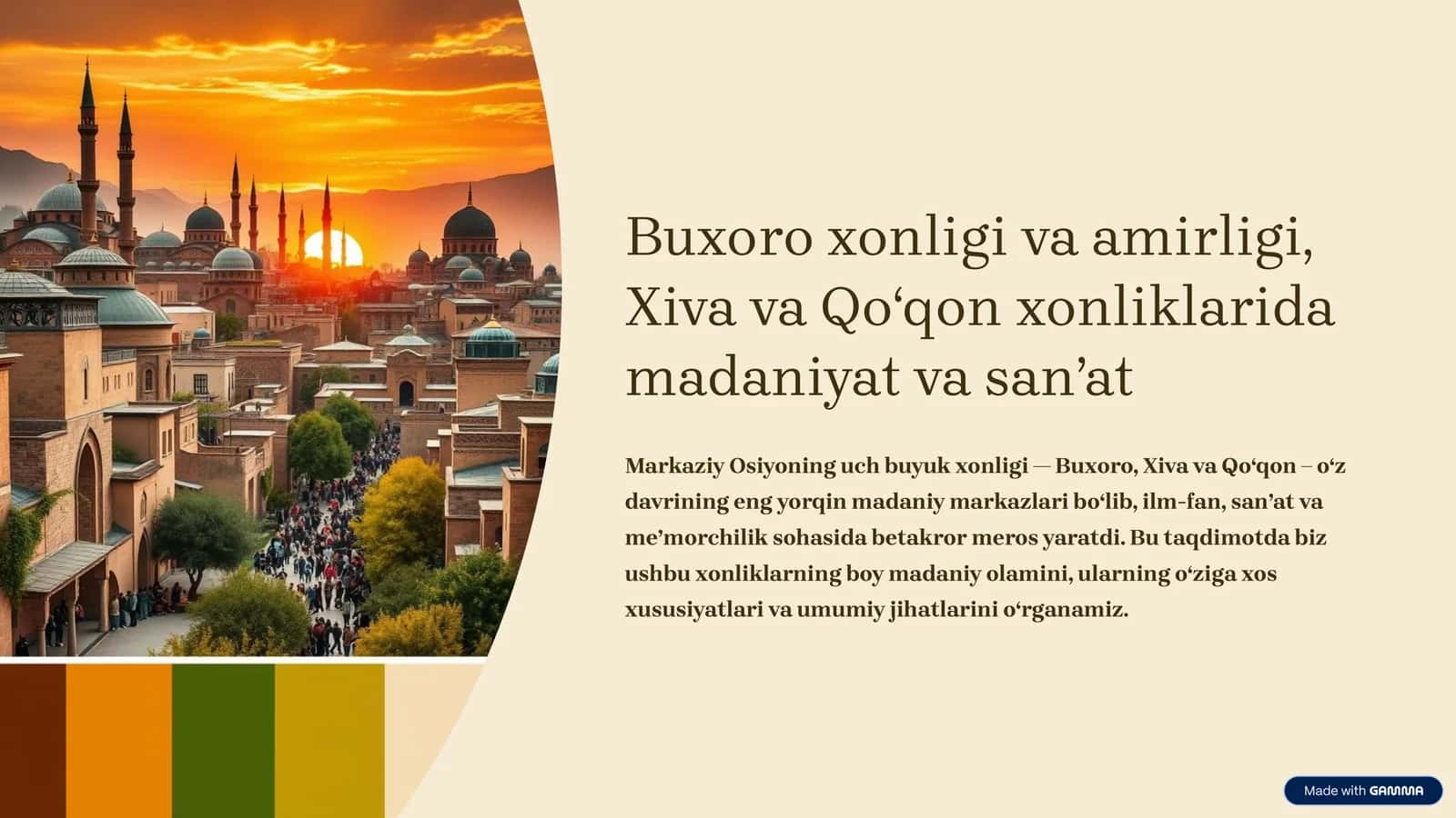 Buxoro xonligi va amirligi, Xiva va Qoʻqon xonliklarida madaniyat va sanʼat