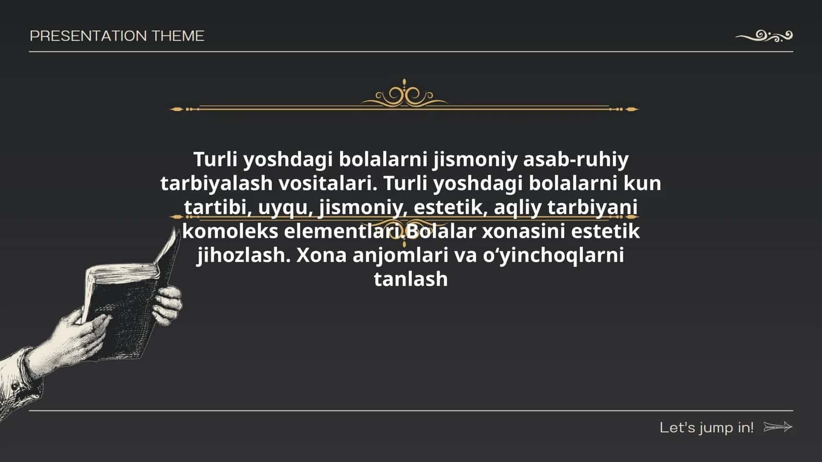 Turli yoshdagi bolalarni jismoniy asab-ruhiy tarbiyalash vositalari
