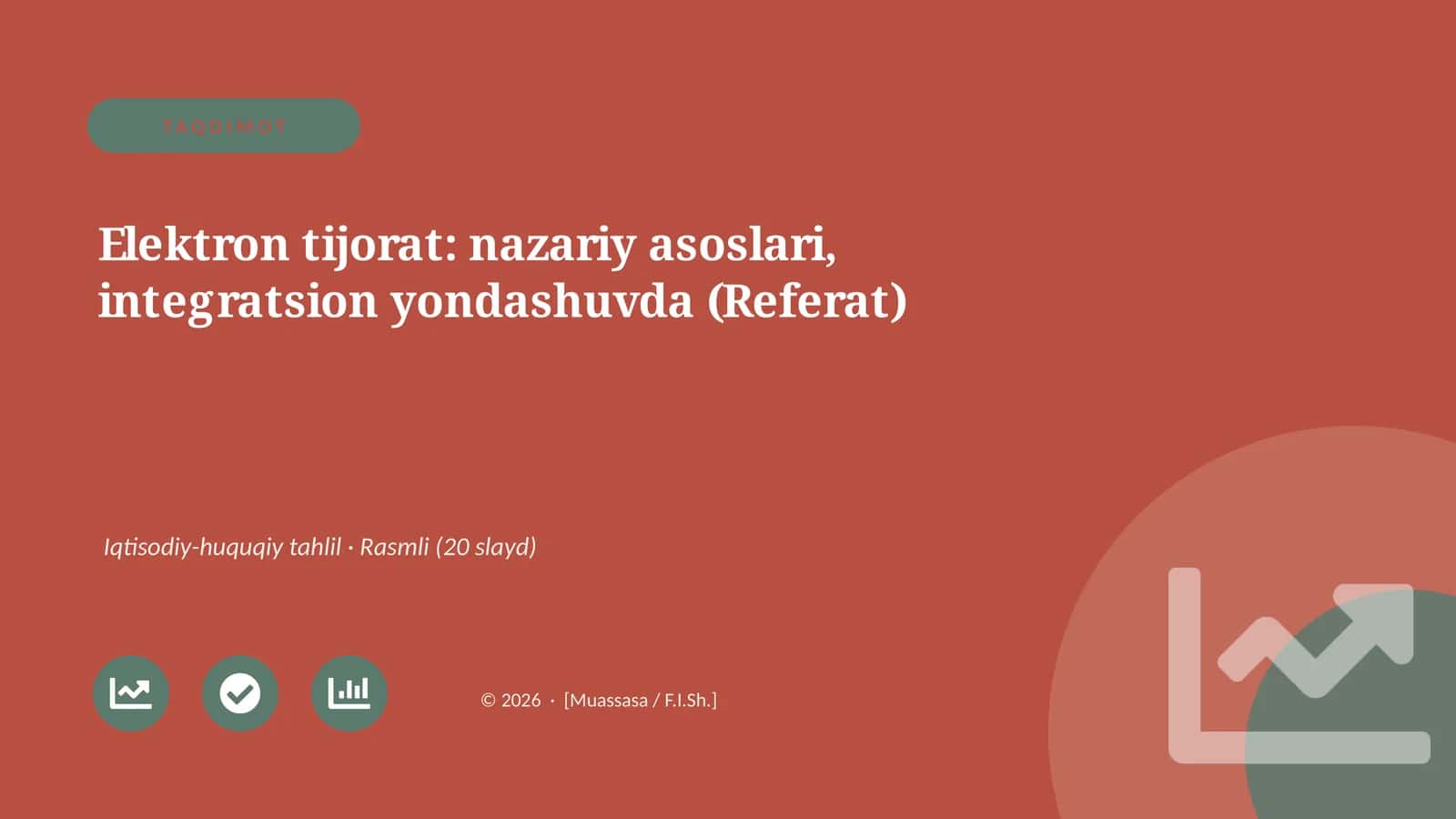 Elektron tijorat: nazariy asoslari, integratsion yondashuvda (Referat)
