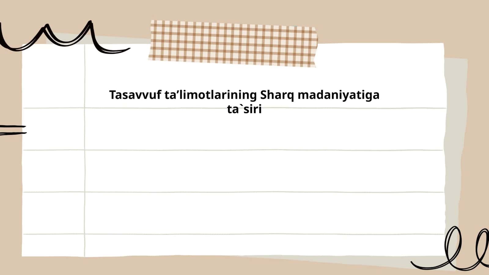 Tasavvuf taʼlimotlarining Sharq madaniyatiga ta`siri