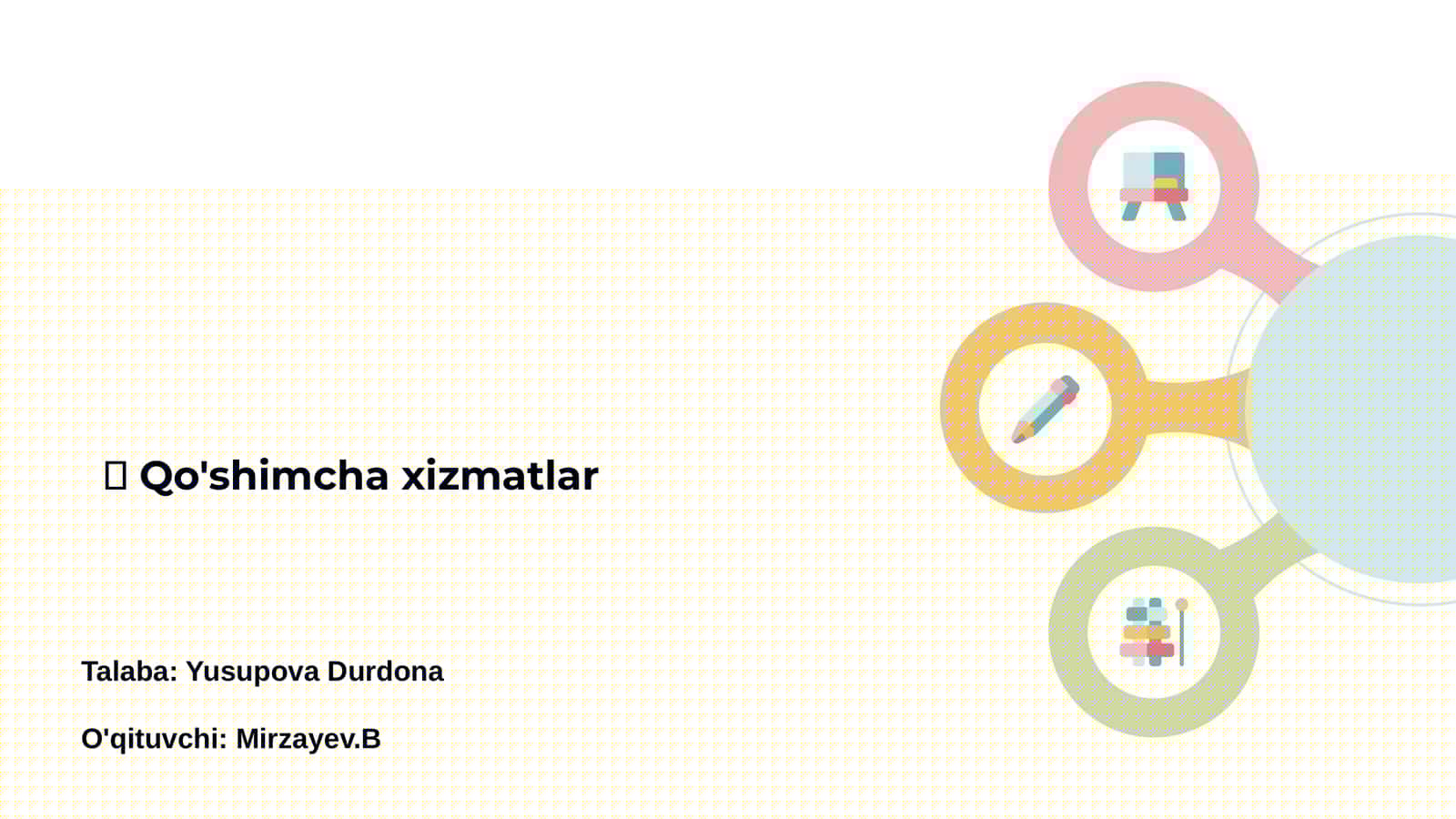 Qo'shimcha xizmatlar
