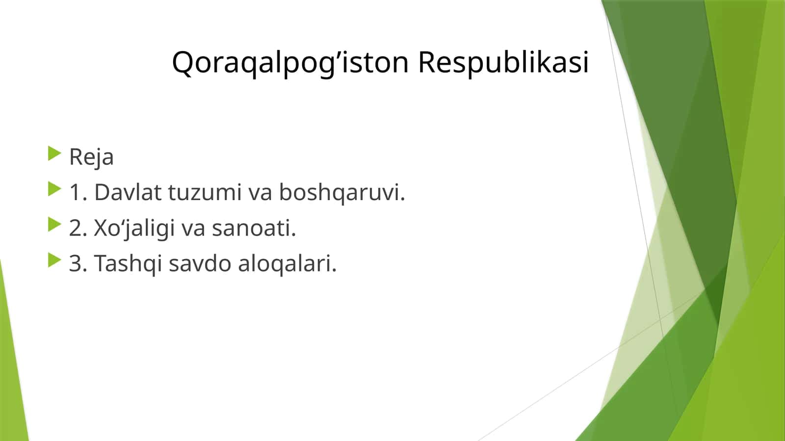 Qoraqalpog’iston Respublikasi