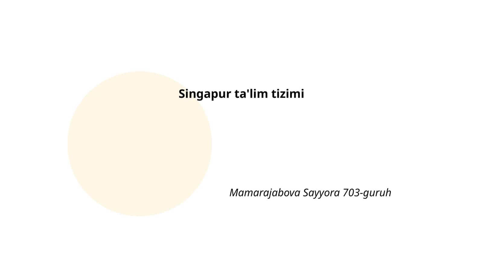 Singapur ta'lim tizimi