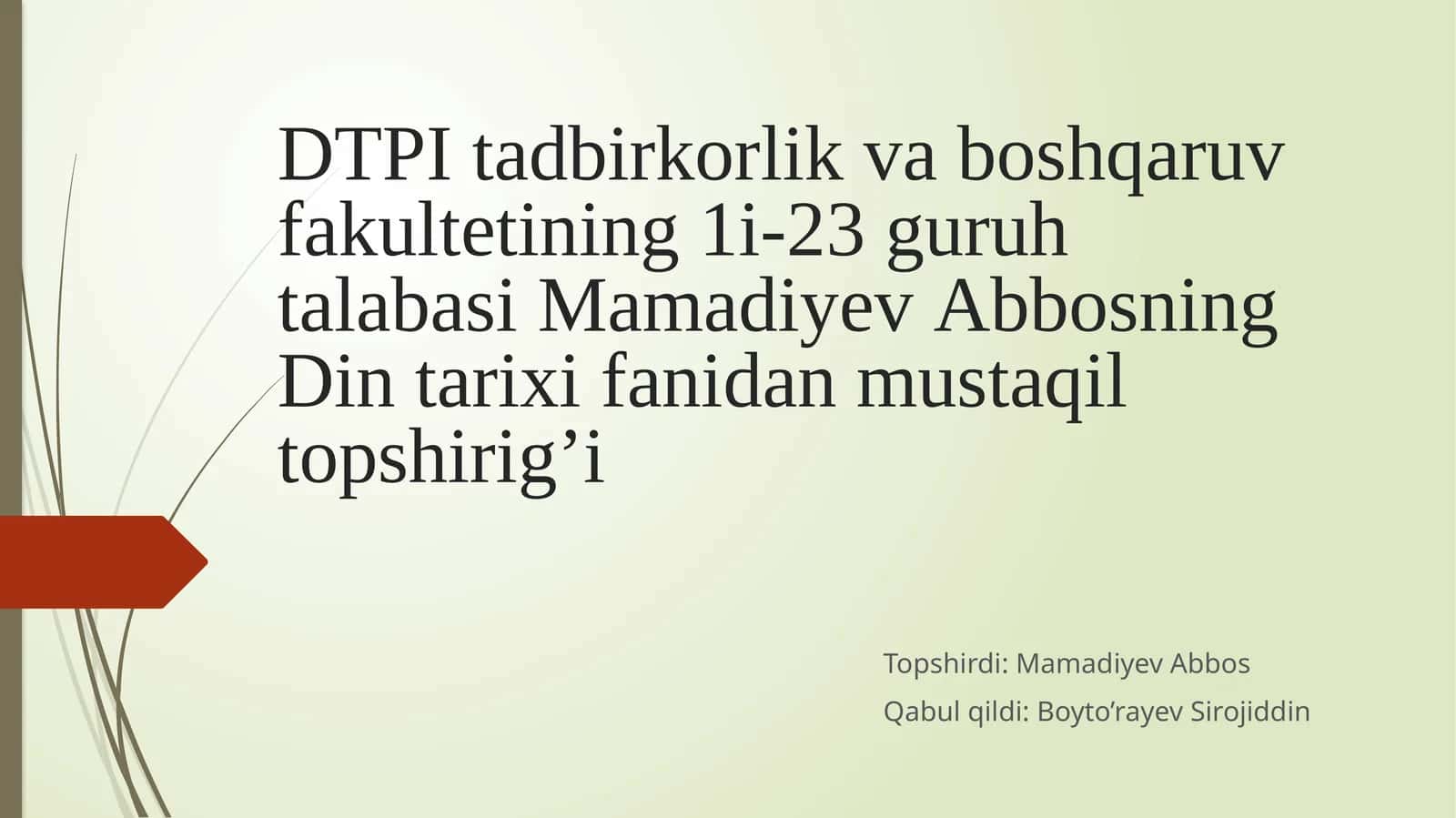 O’zbekistonda mustaqillik yillarida buyuk allomalarning ilmiy ma’naviy merosiga e’tibor