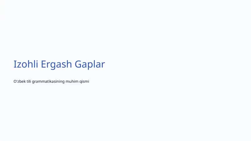 Izohli Ergash Gaplar