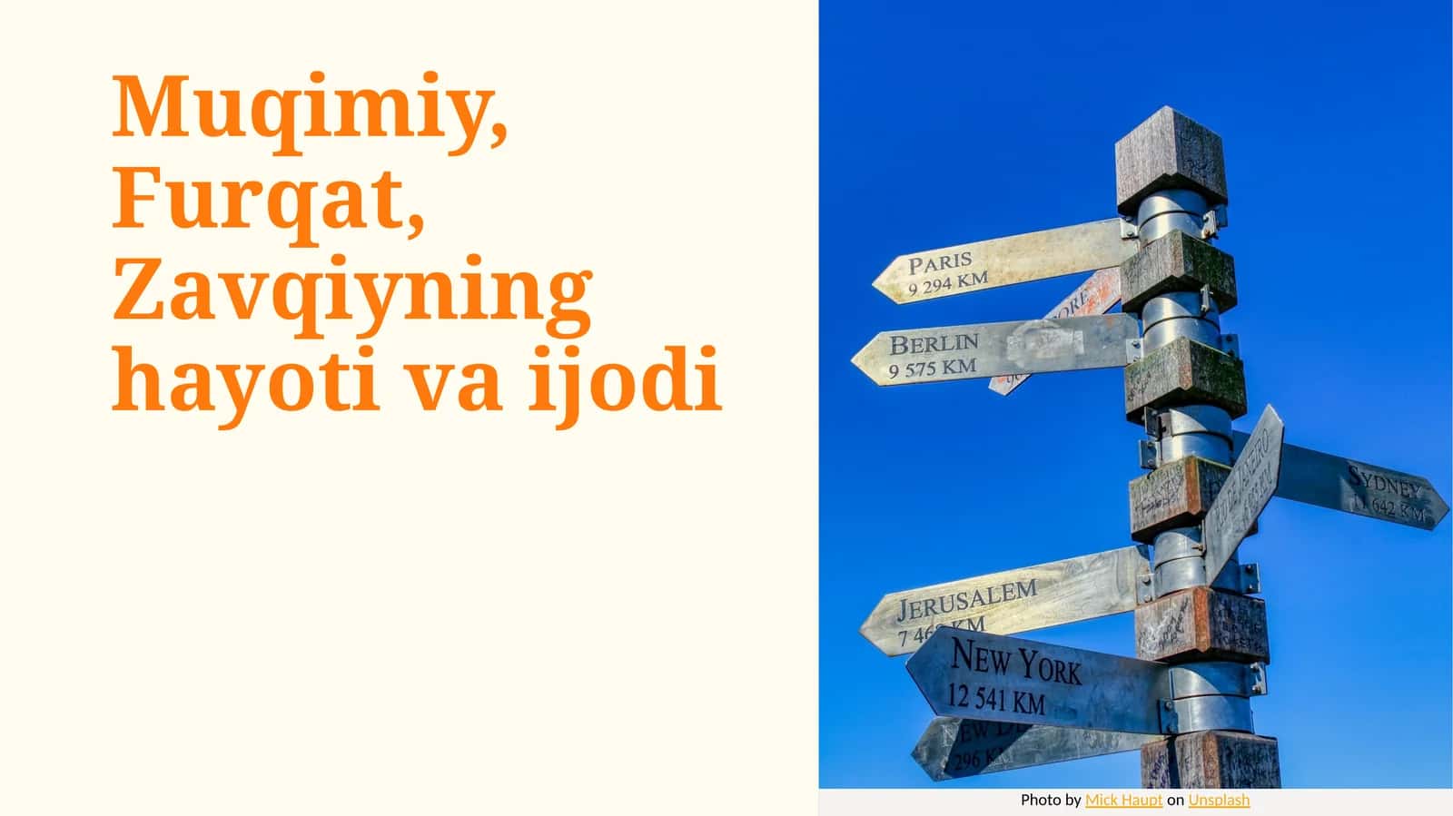 Muqimiy, Furqat, Zavqiyning hayoti va ijodi