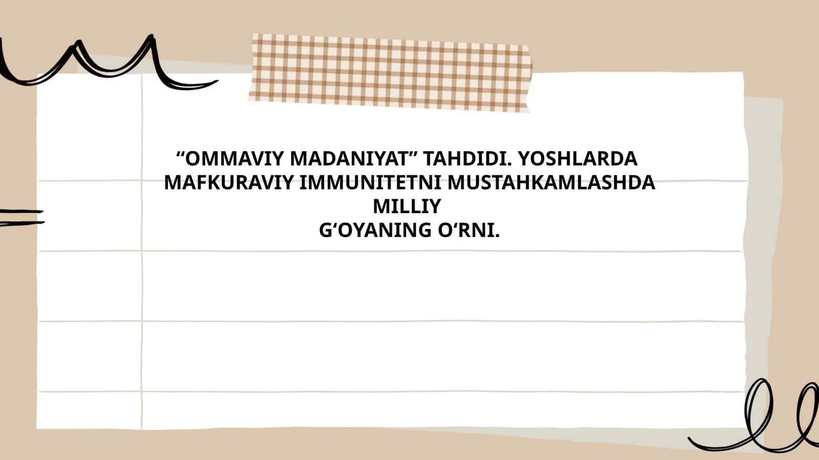 Ommaviy madaniyatning yoshlar dunyoqarashiga ta'siri