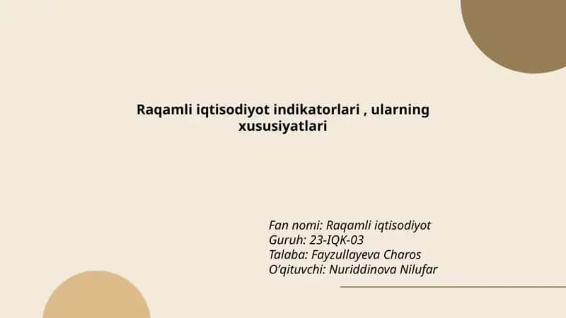 Raqamli iqtisodiyot
