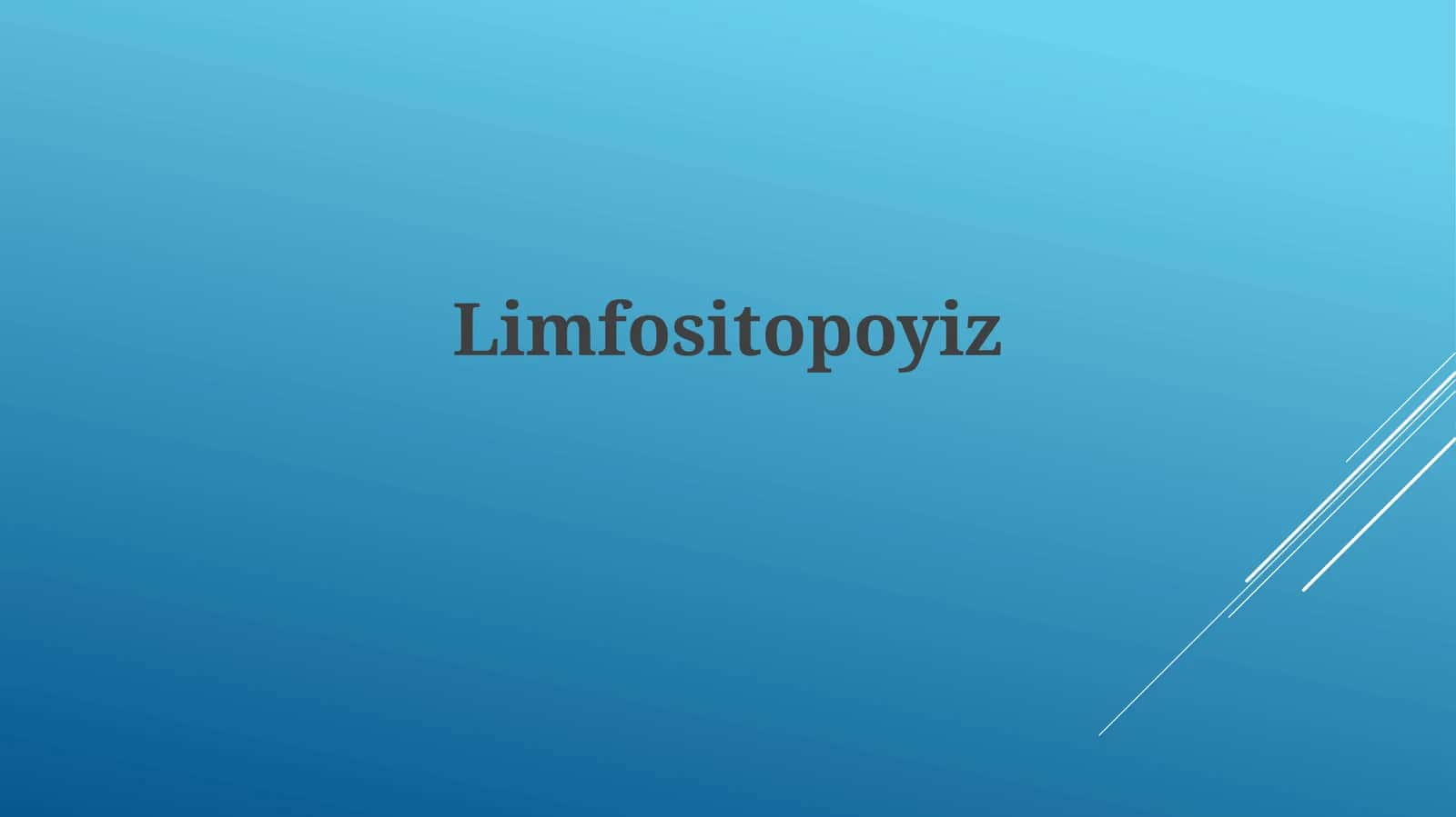 Limfotsitopoyiz