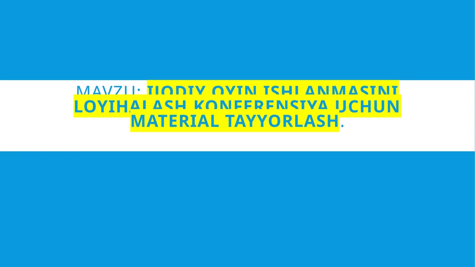 Ijodiyoyinishlanmasiniloyihalash