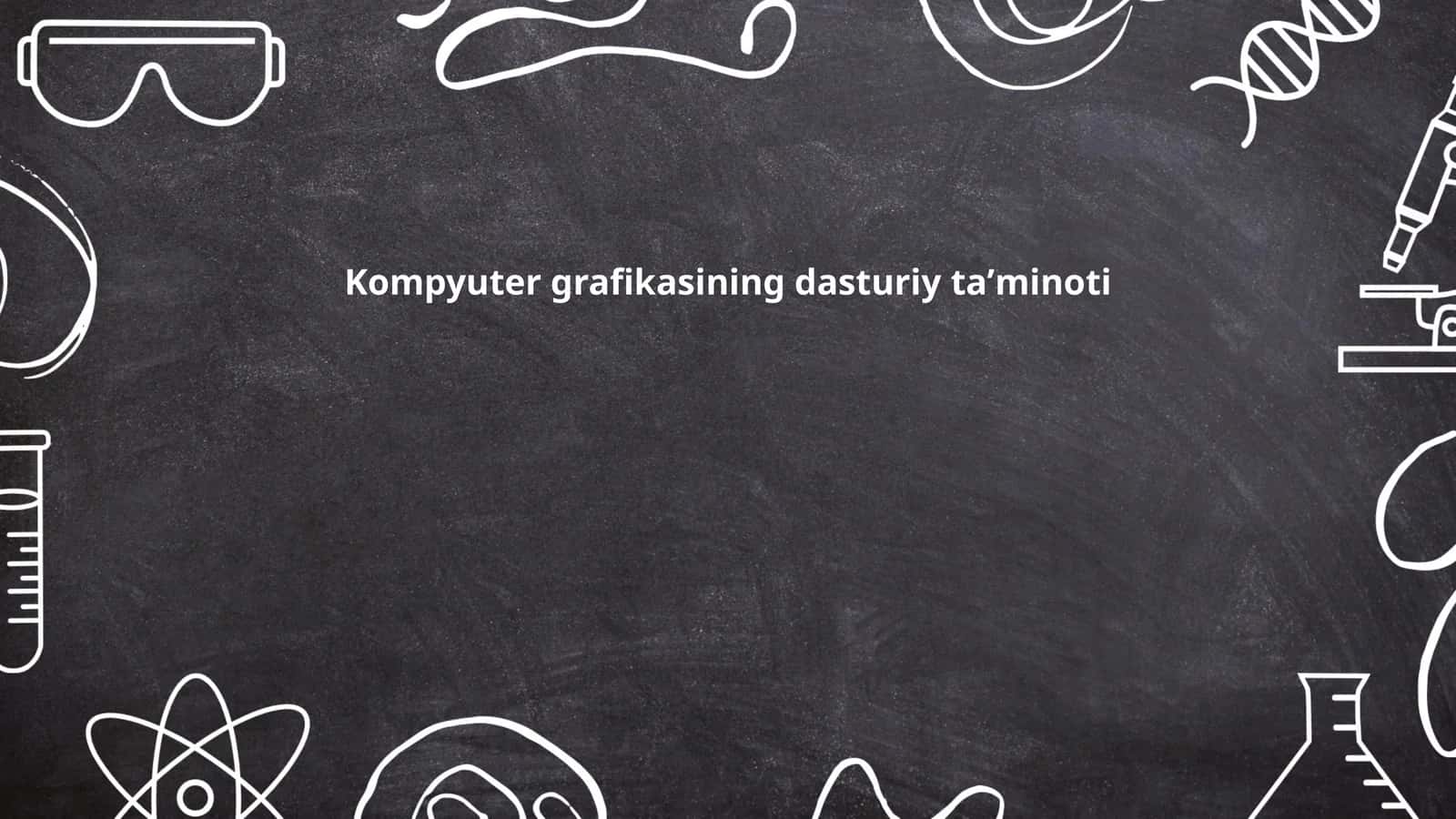 Kompyuter grafikasining dasturiy taʼminoti