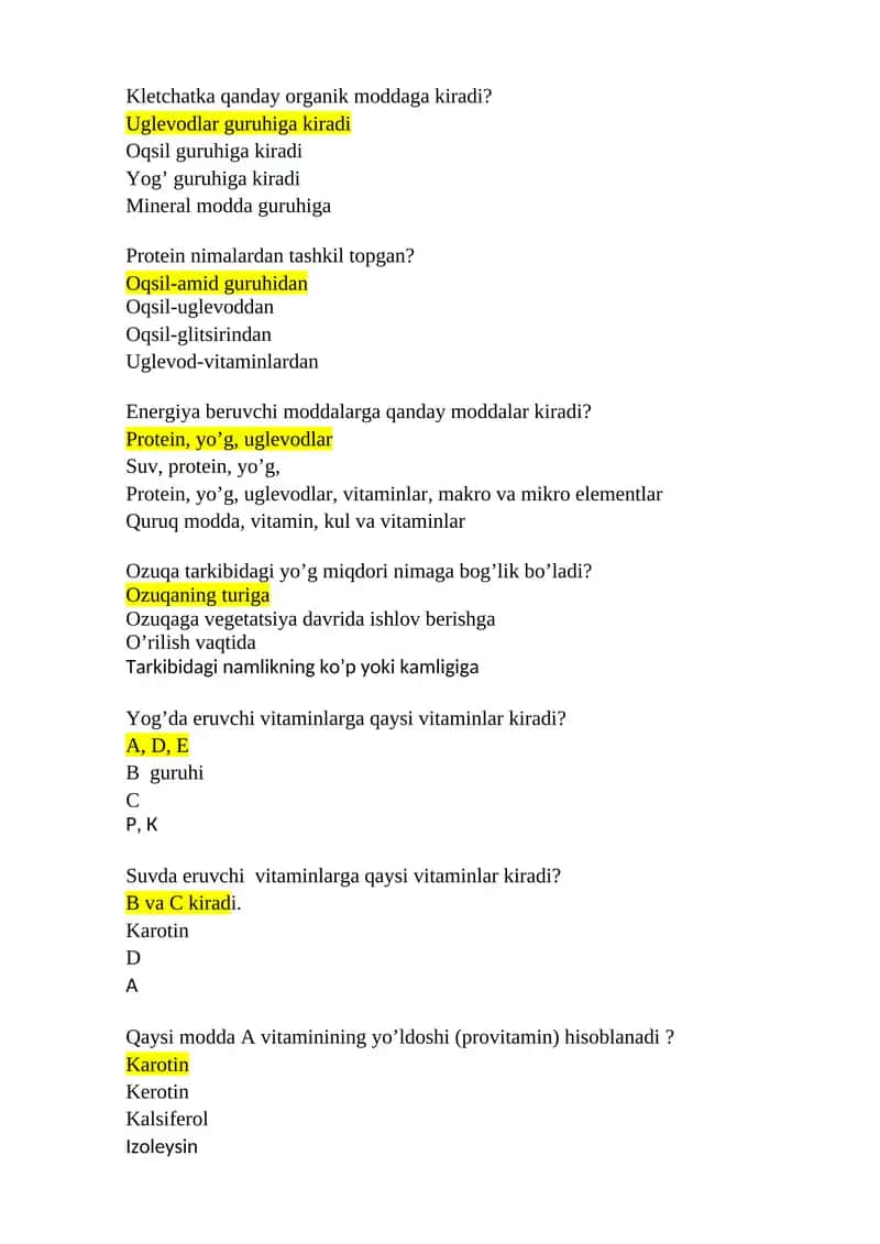 Kletchatka qanday organik moddaga kiradi?