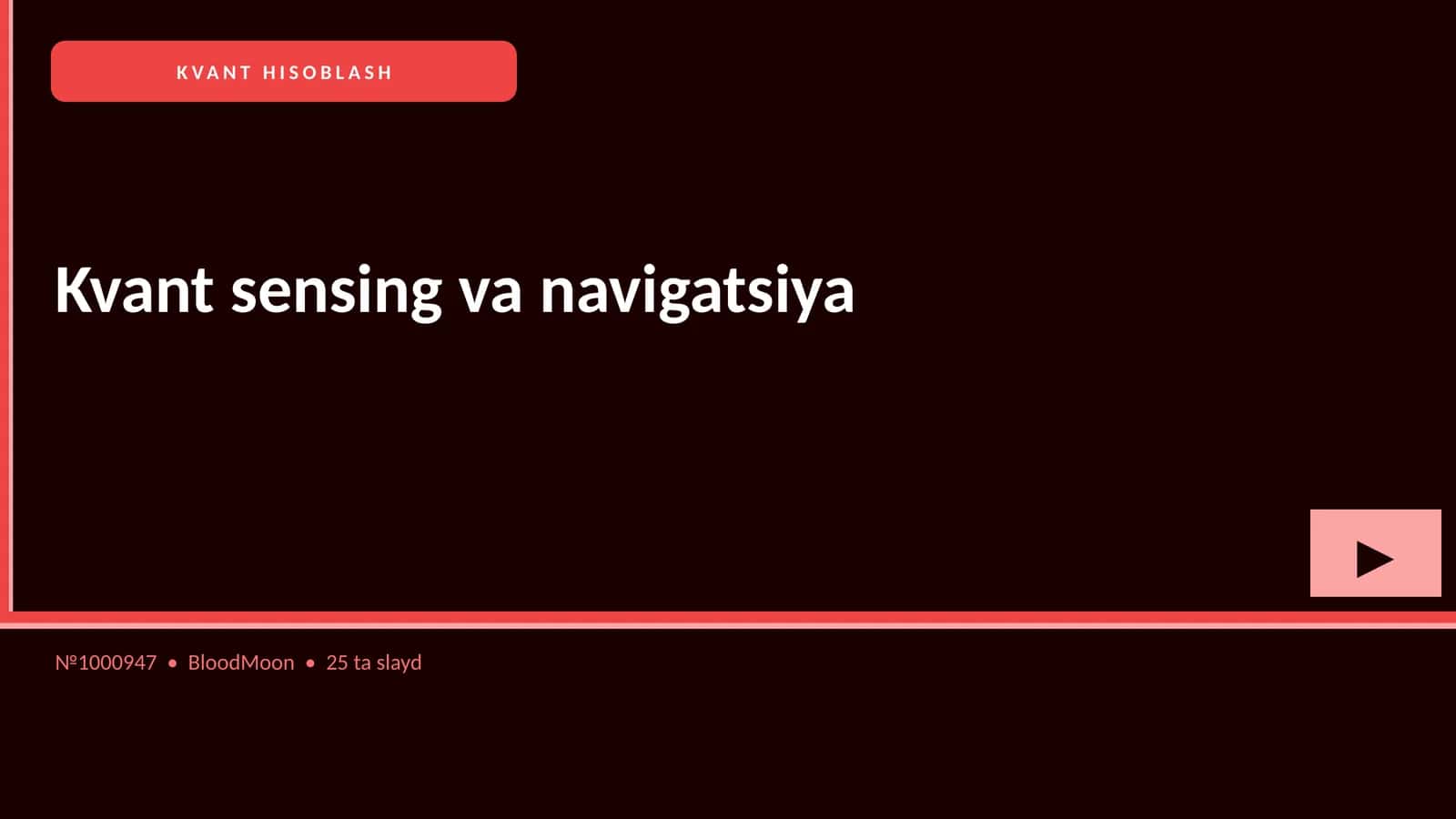Kvant sensing va navigatsiya