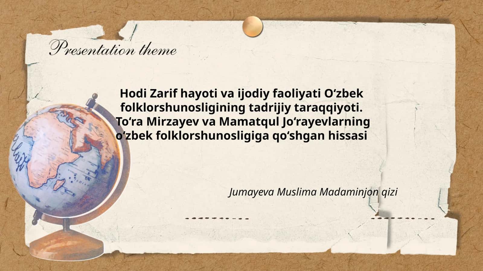 Jumayeva Muslima Madaminjon qizi