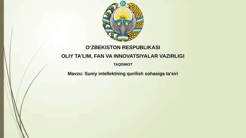 Sun'iy intellektning qurilish sohasiga ta'siri