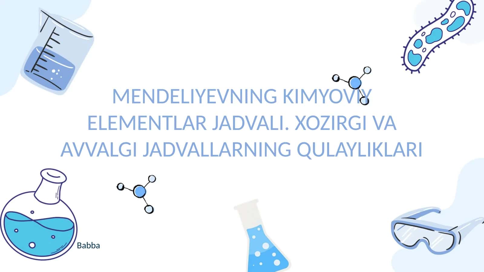 Mendeliyevning Kimyoviy Elementlar Jadvali