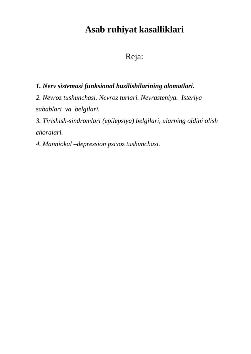 Asab ruhiyat kasalliklari
