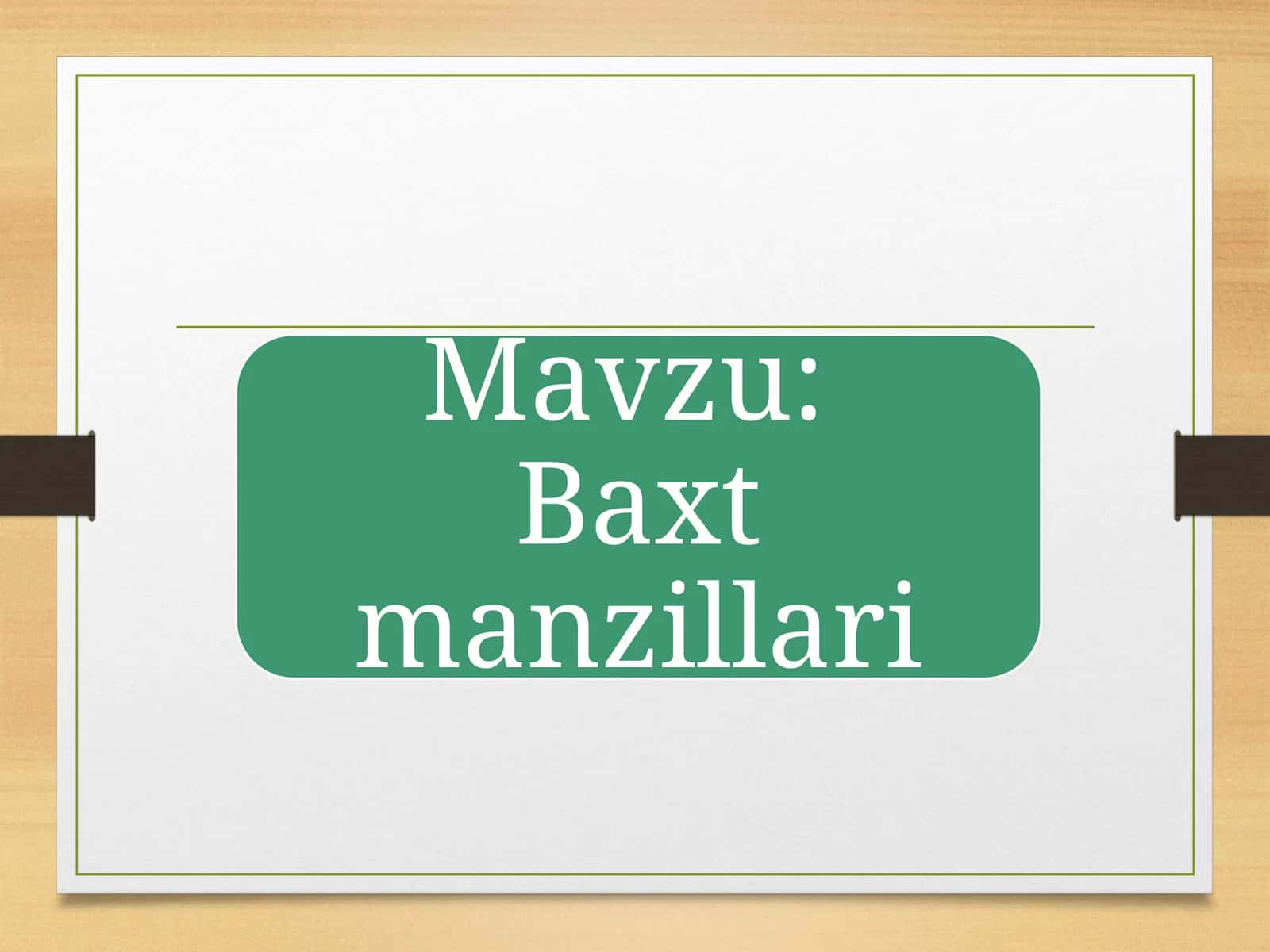 Baxt tushunchasi