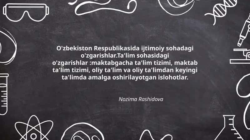Ta'lim sohasidagi o'zgarishlar