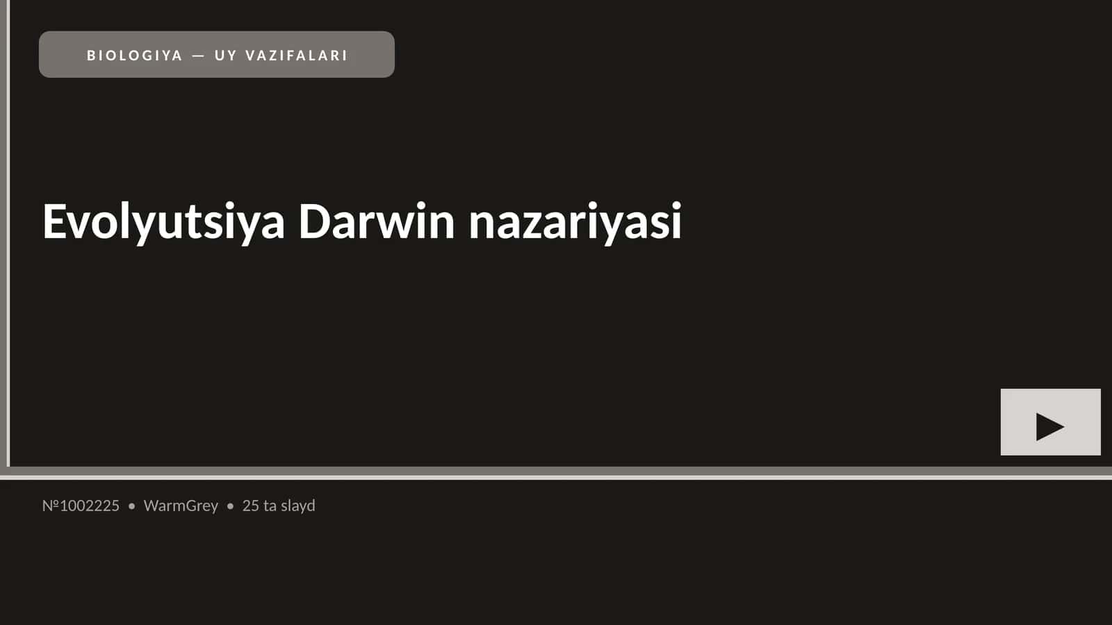 Evolyutsiya Darwin nazariyasi
