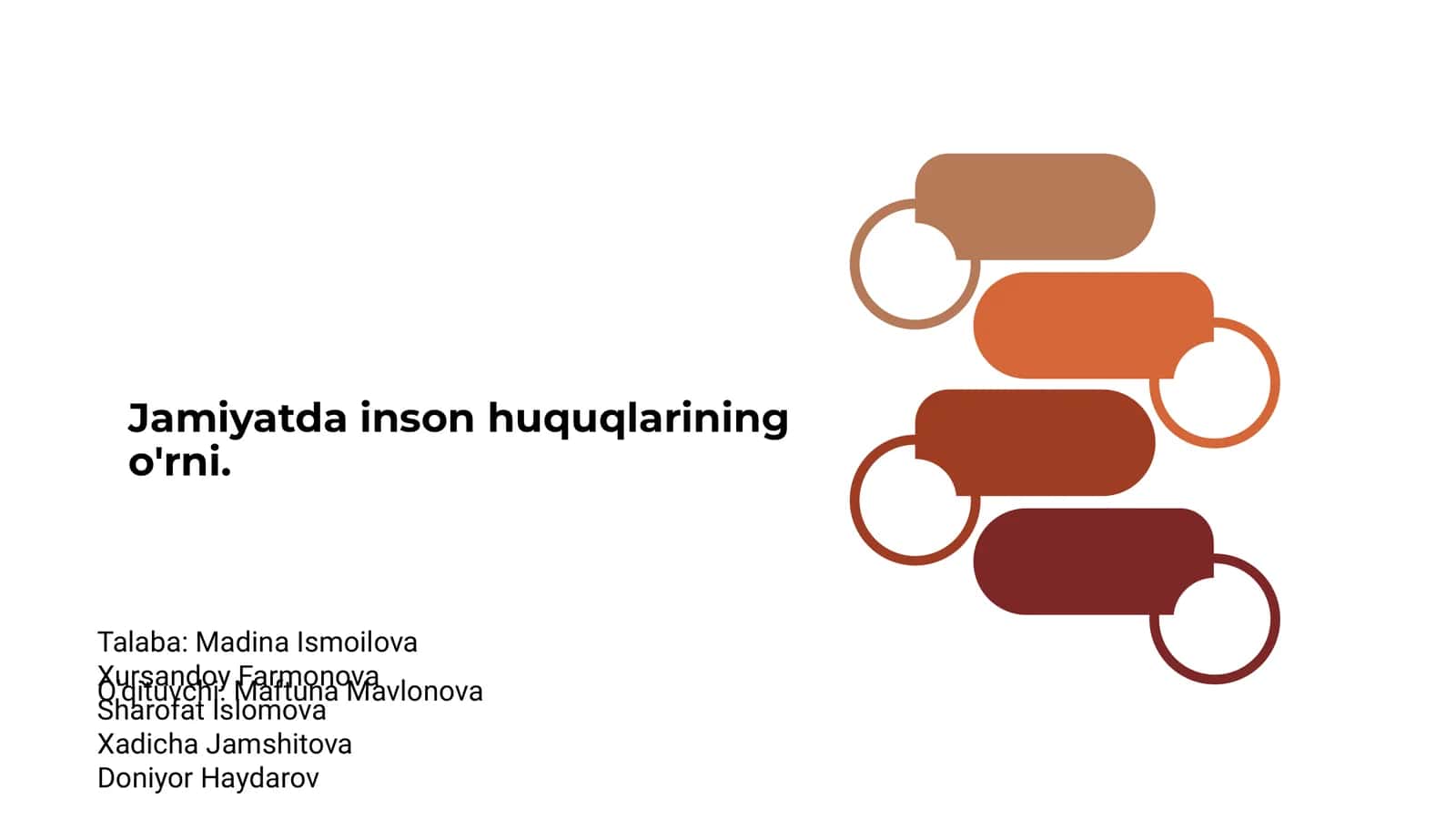 Jamiyatda inson huquqlarining o'rni