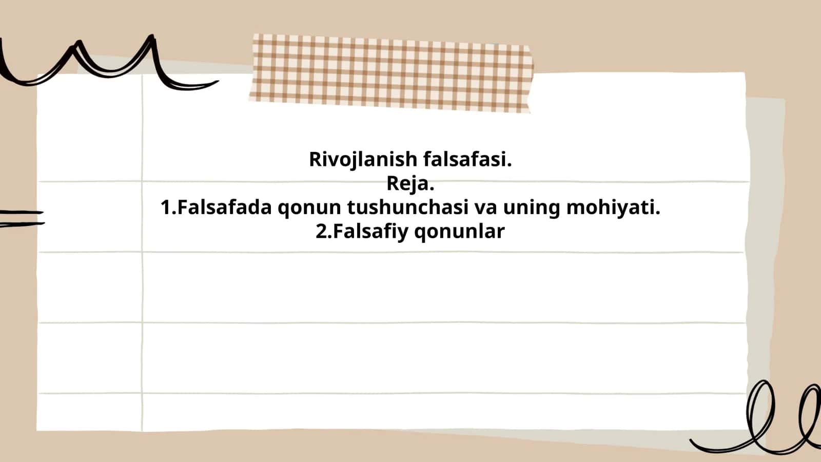 Falsafada qonun tushunchasi va uning mohiyati