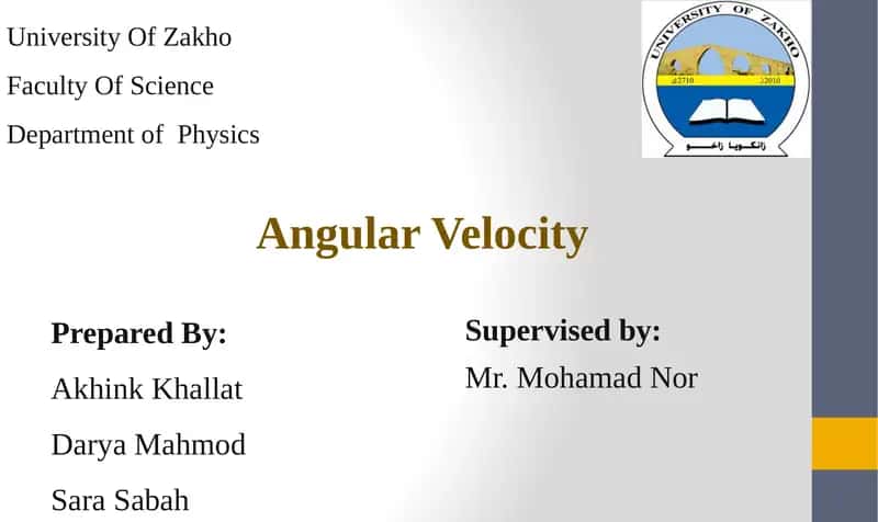 Angular Velocity