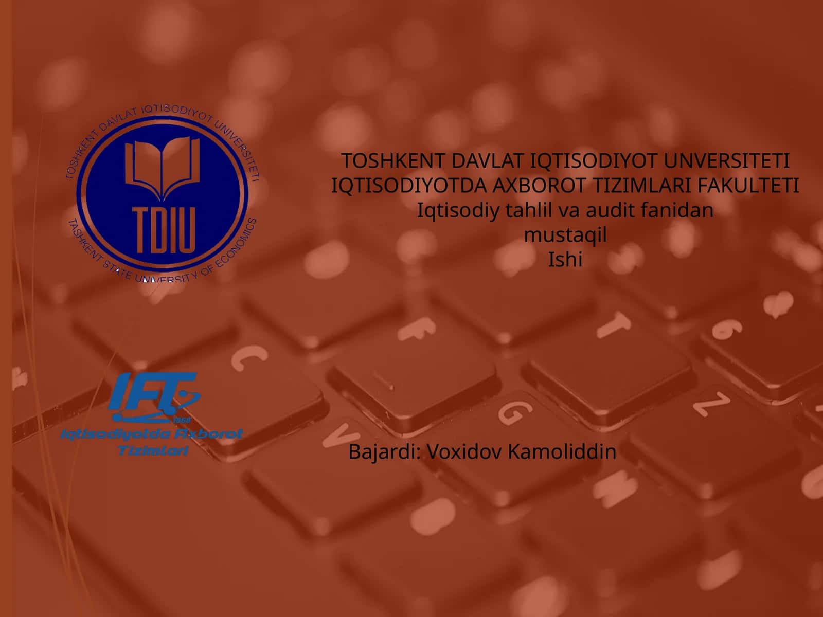 Iqtisodiy Tahlilning Turlari va Ularni Axborot Manbalari