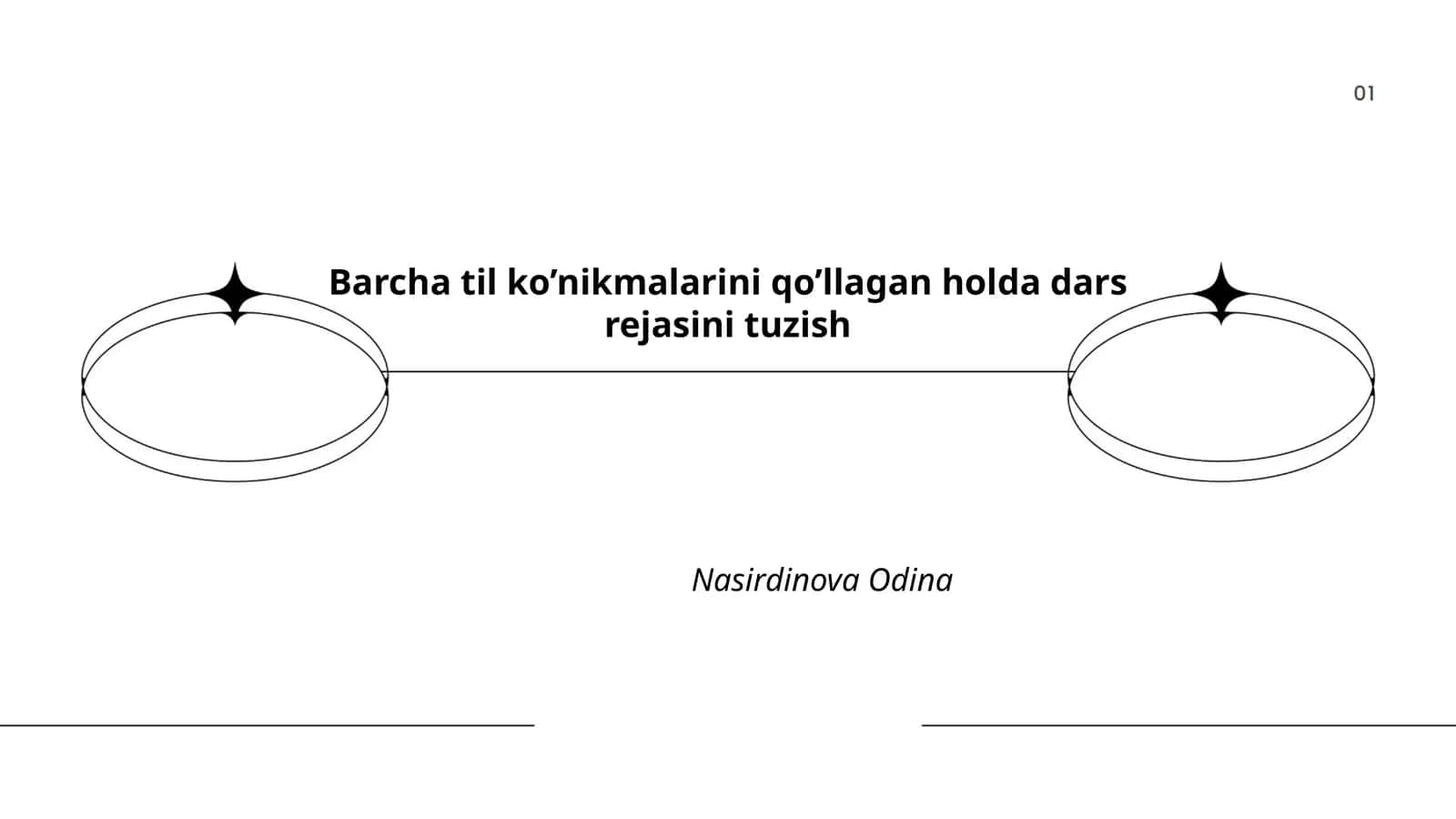 Barcha til ko’nikmalarini qo’llagan holda dars rejasini tuzish