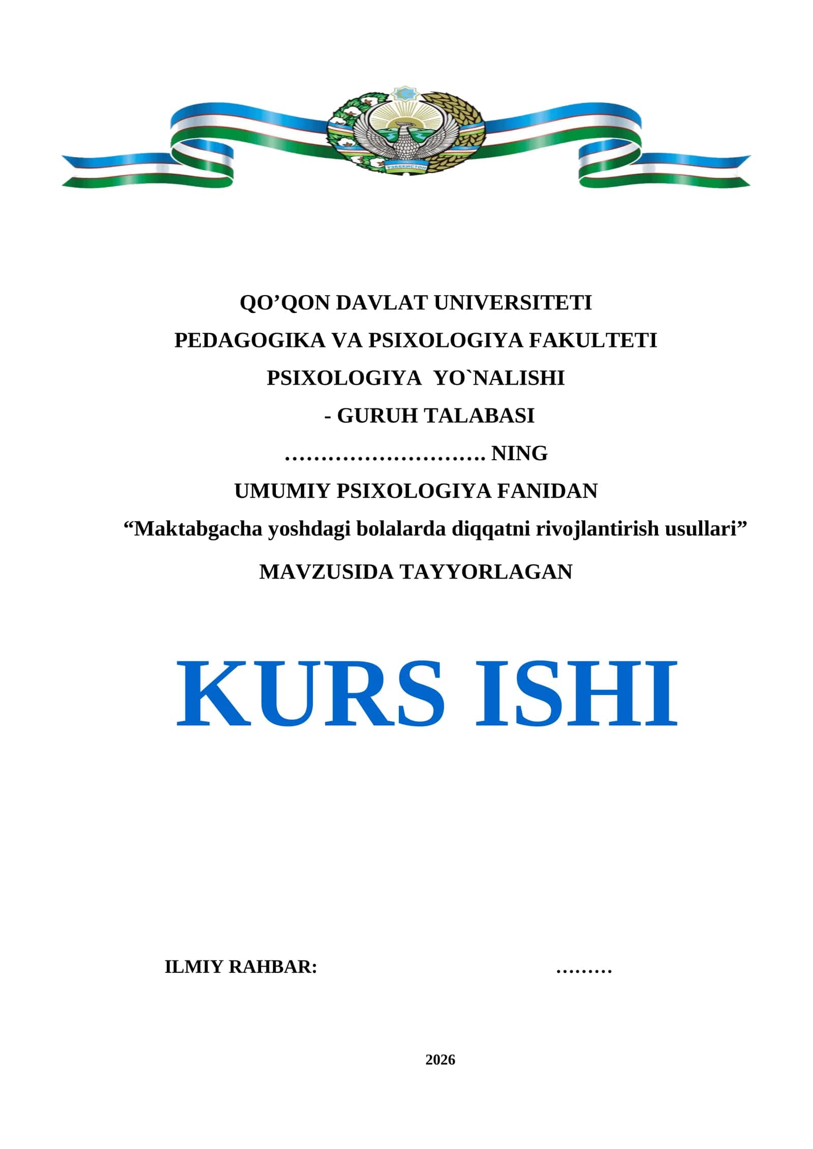 Maktabgacha yoshdagi bolalarda diqqatni rivojlantirish usullari