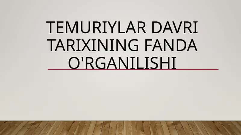 Temuriylar Davri Tarixi