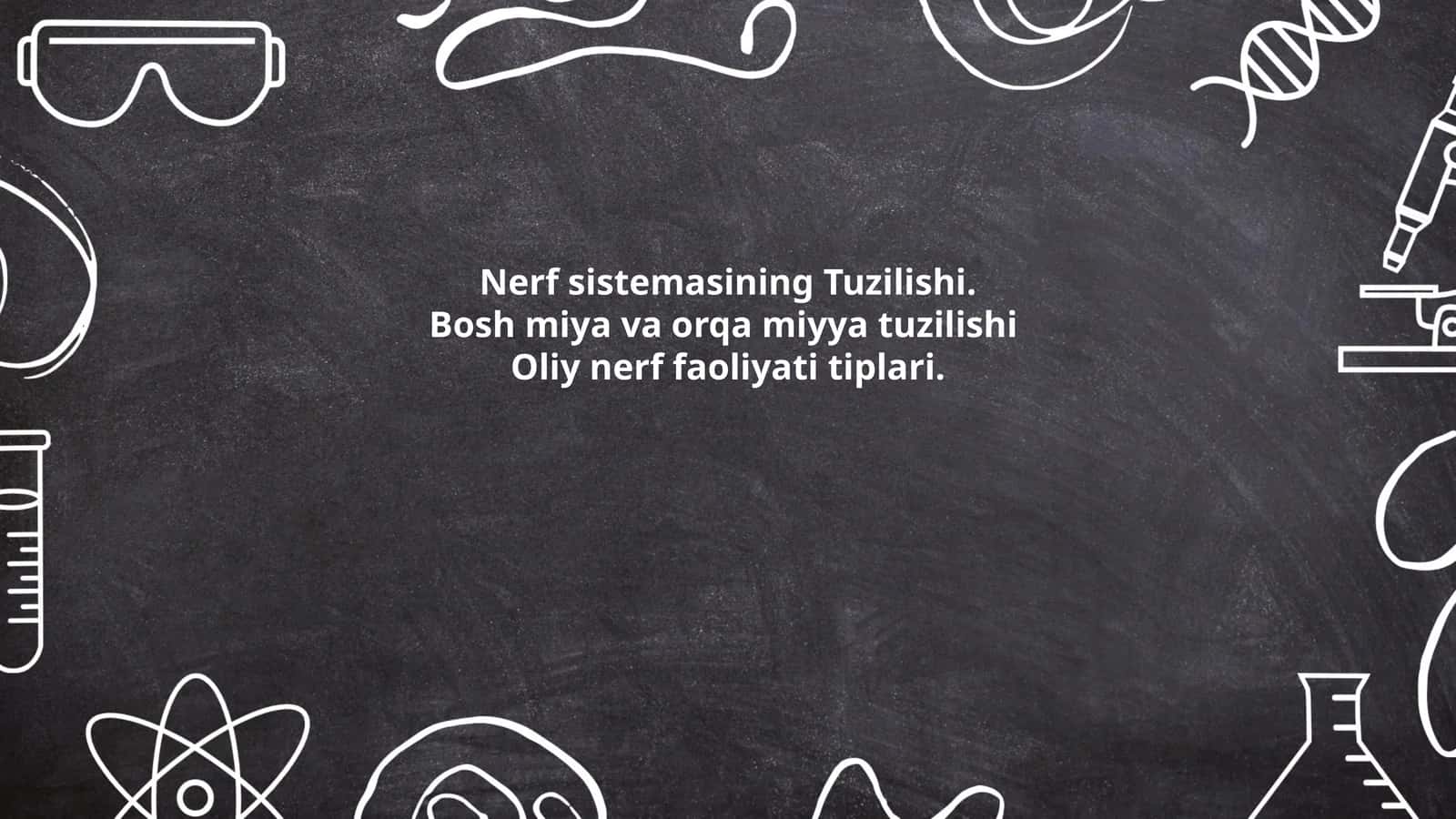 Nerf sistemasining Tuzilishi