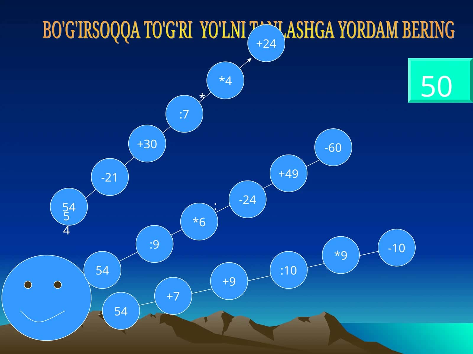 Jadvalni To'ldiring