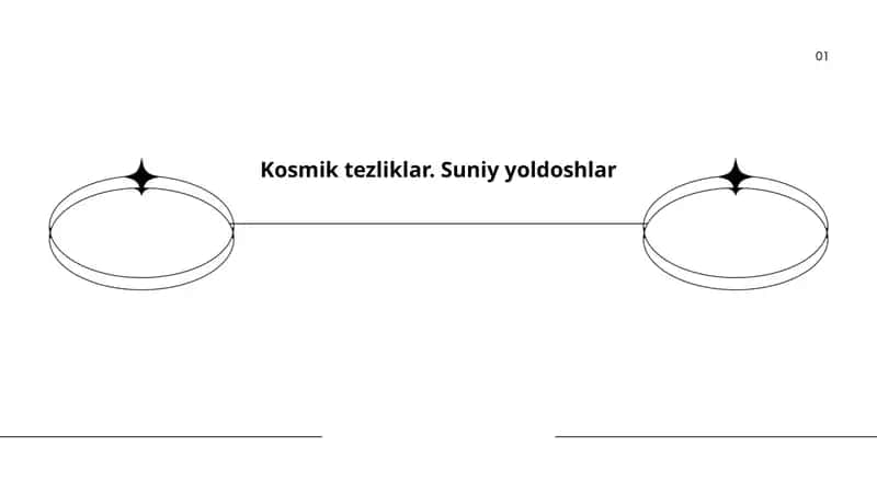 Kosmik tezliklar. Suniy yoldoshlar