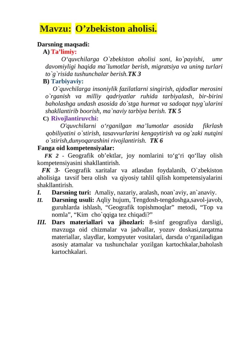 O’zbekiston aholisi