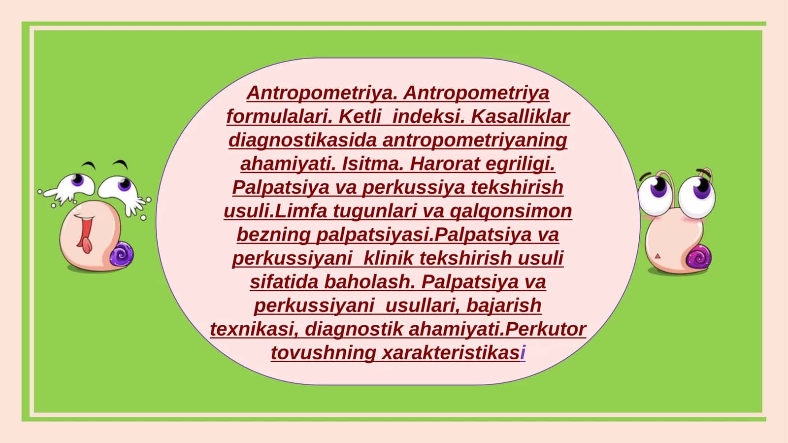Antropometriya. Antropometriya formulalari