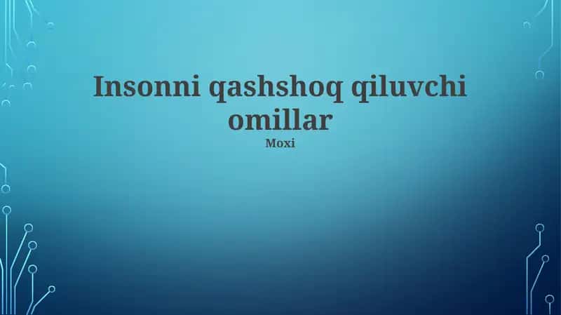 Uyquning buzilishiga olib keladigan atrof-muhit omillari