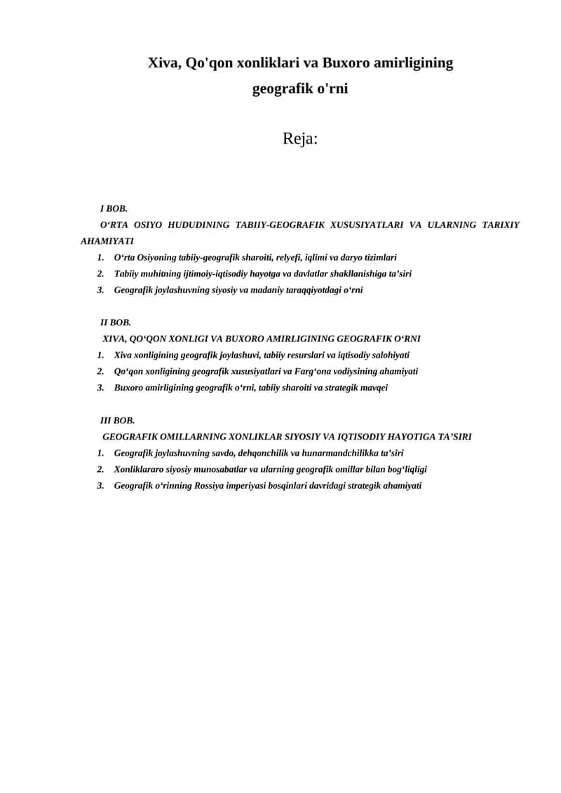 GEOGRAFIK O‘RNI