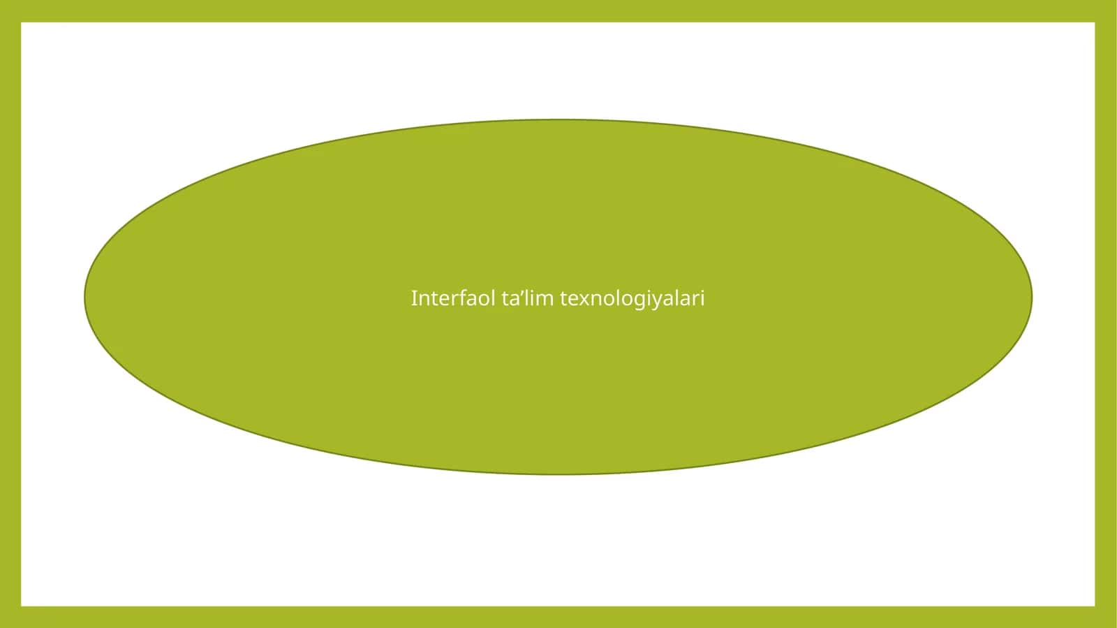 Interfaol ta’lim texnologiyalari