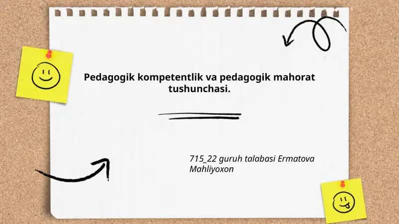 Pedagogik kompetentlik va pedagogik mahorat tushunchasi